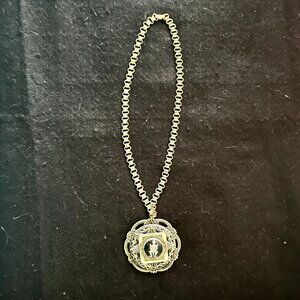 Vintage Damascene Parure Pendant Metal Alloy